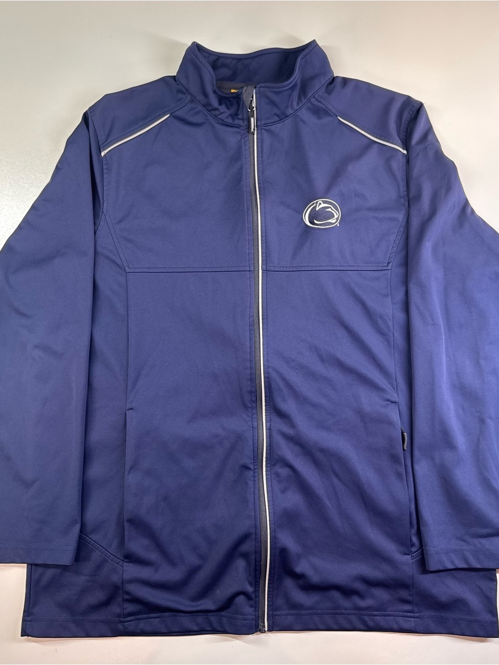 Penn State Nittany Lions Men’s XXL Blue Full Zip Jacket PSU Embroidered Logo